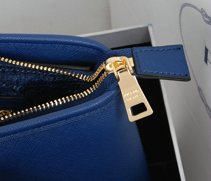 2014 Prada saffiano calfskin leather shoulder bag BN2432 royalblue - Click Image to Close